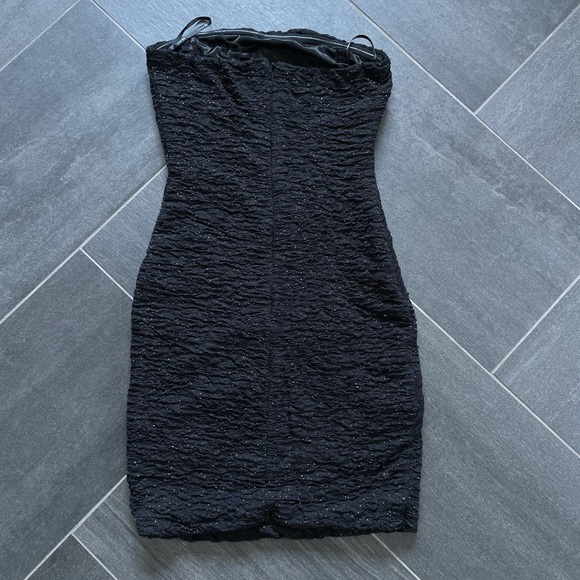 Forever 21 Black Sparkle Strapless Dress - EUC S - Picture 2 of 5